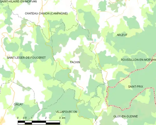 Detailkaart van de gemeente