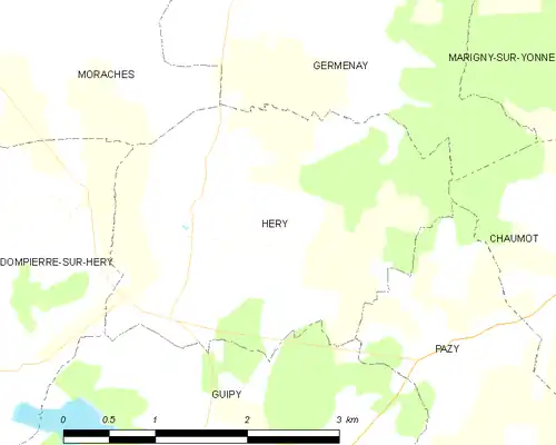 Detailkaart van de gemeente