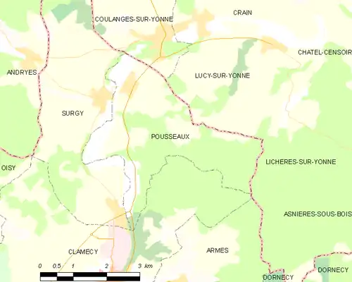 Detailkaart van de gemeente