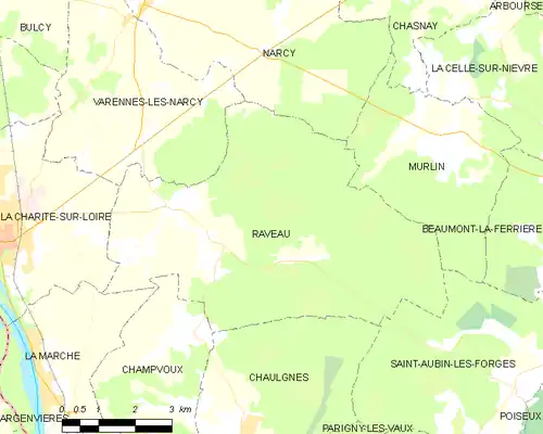 Detailkaart van de gemeente