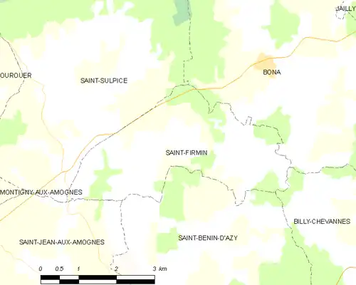 Detailkaart van de gemeente