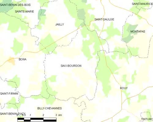 Detailkaart van de gemeente