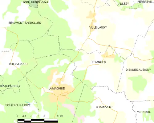 Detailkaart van de gemeente