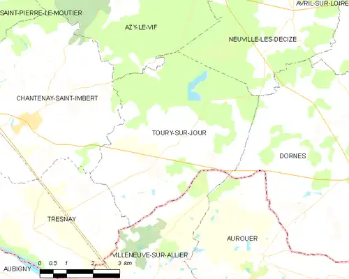 Detailkaart van de gemeente