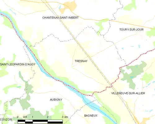 Detailkaart van de gemeente