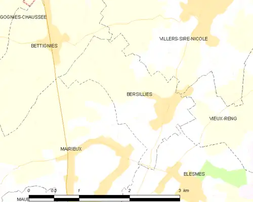Detailkaart van de gemeente