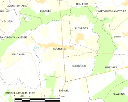 Detailkaart van de gemeente