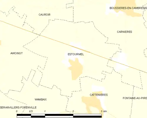 Detailkaart van de gemeente
