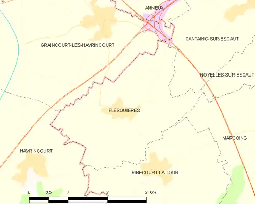 Detailkaart van de gemeente