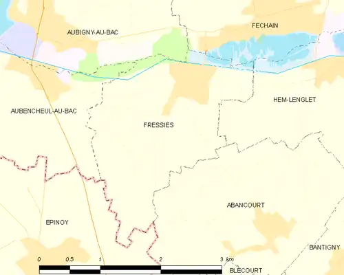 Detailkaart van de gemeente