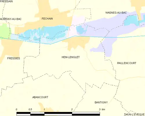 Detailkaart van de gemeente