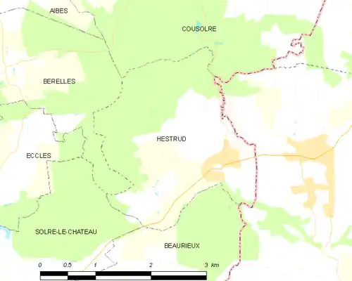 Detailkaart van de gemeente