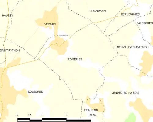 Detailkaart van de gemeente