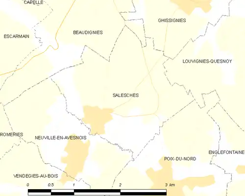 Detailkaart van de gemeente