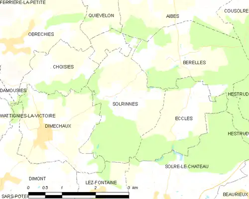 Detailkaart van de gemeente