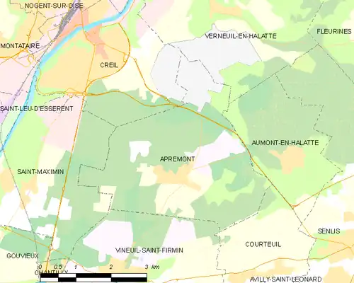 Detailkaart van de gemeente