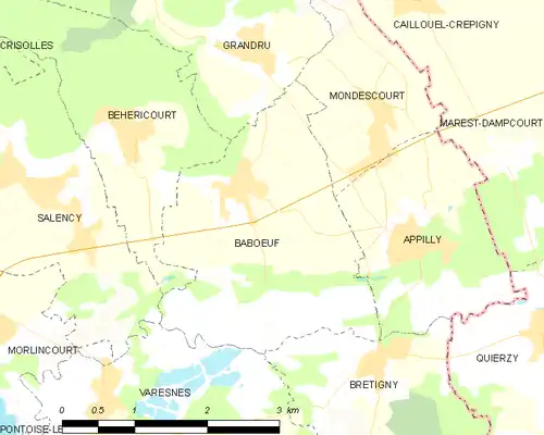 Detailkaart van de gemeente