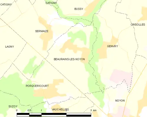 Detailkaart van de gemeente