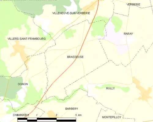 Detailkaart van de gemeente