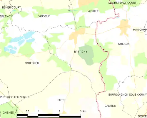 Detailkaart van de gemeente