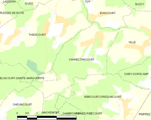 Detailkaart van de gemeente