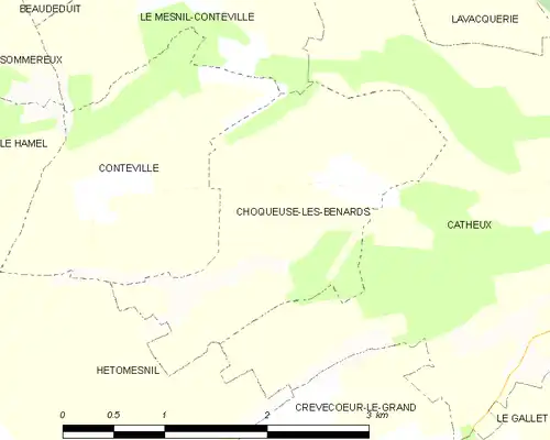 Detailkaart van de gemeente