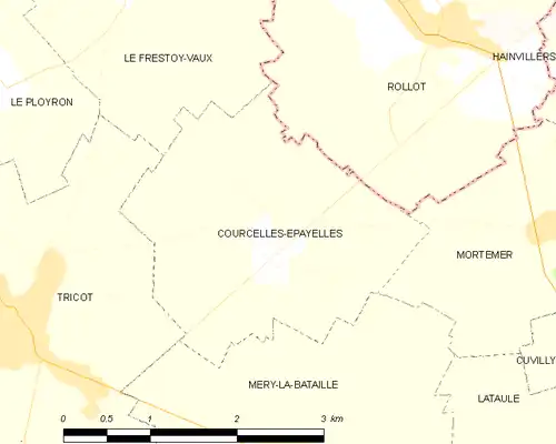 Detailkaart van de gemeente