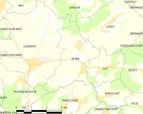 Detailkaart van de gemeente