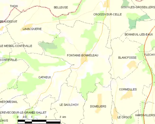 Detailkaart van de gemeente