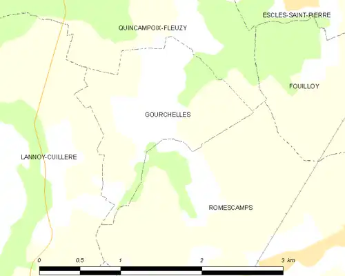 Detailkaart van de gemeente