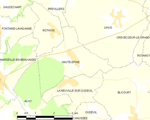 Detailkaart van de gemeente