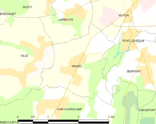 Detailkaart van de gemeente