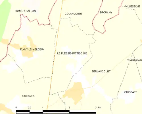 Detailkaart van de gemeente