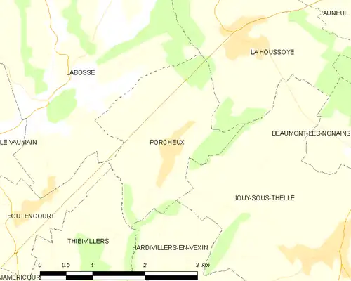 Detailkaart van de gemeente