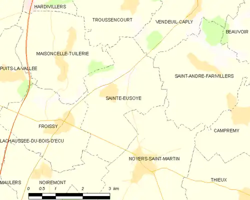 Detailkaart van de gemeente