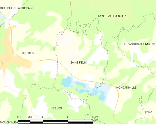 Detailkaart van de gemeente