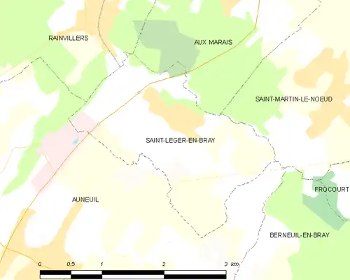 Detailkaart van de gemeente