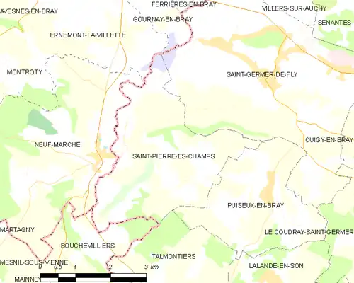 Detailkaart van de gemeente