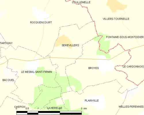 Detailkaart van de gemeente