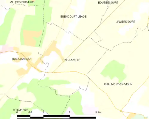 Detailkaart van de gemeente