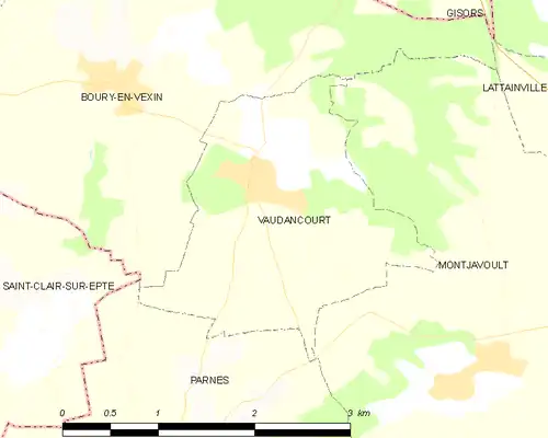 Detailkaart van de gemeente