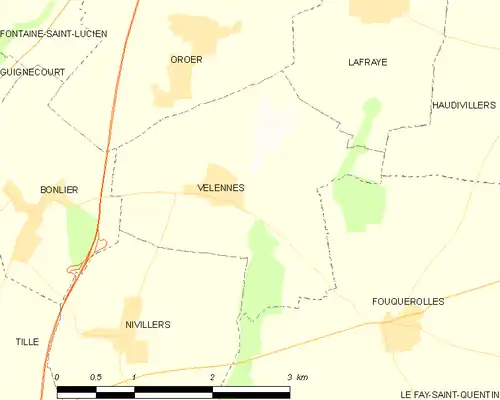 Detailkaart van de gemeente