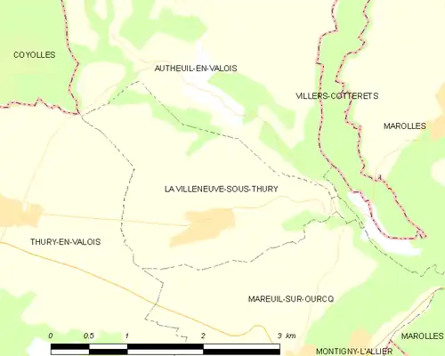 Detailkaart van de gemeente