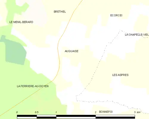 Detailkaart van de gemeente