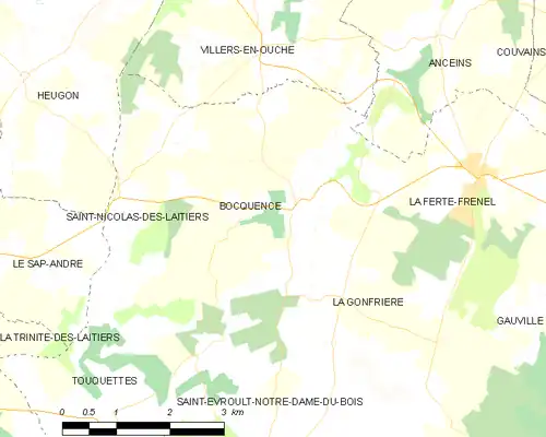 Detailkaart van de gemeente