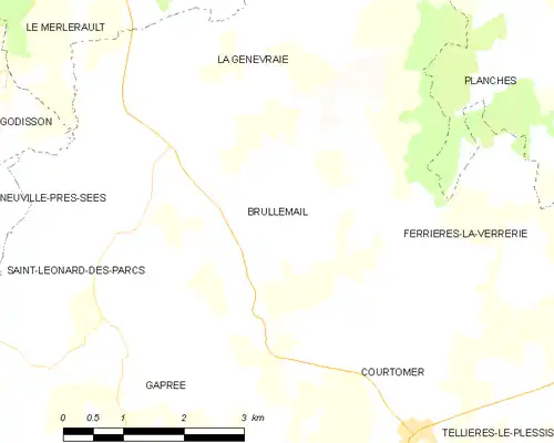 Detailkaart van de gemeente