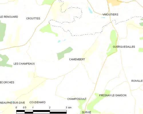 Detailkaart van de gemeente