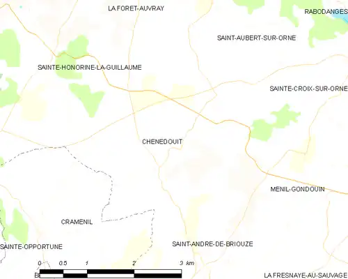 Detailkaart van de gemeente