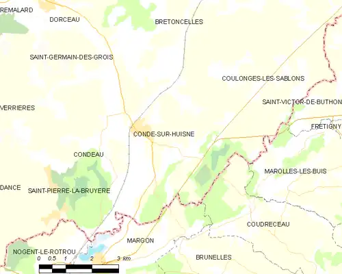 Detailkaart van de gemeente