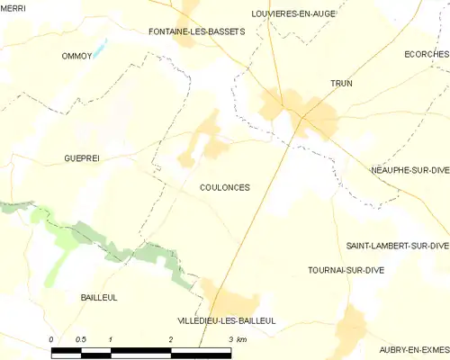 Detailkaart van de gemeente